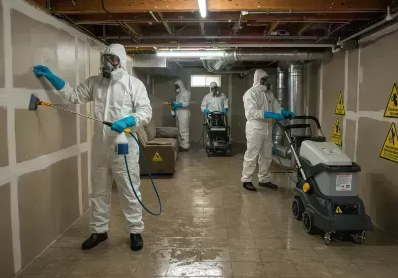 Basement Moisture Removal and Structural Drying process in Hardin, IL